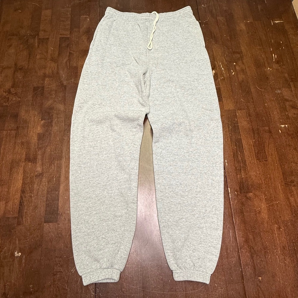 Discus Athletic Sweatpants Mens LT Gray Vintage Fleece Drawstring Cuffed Jogger